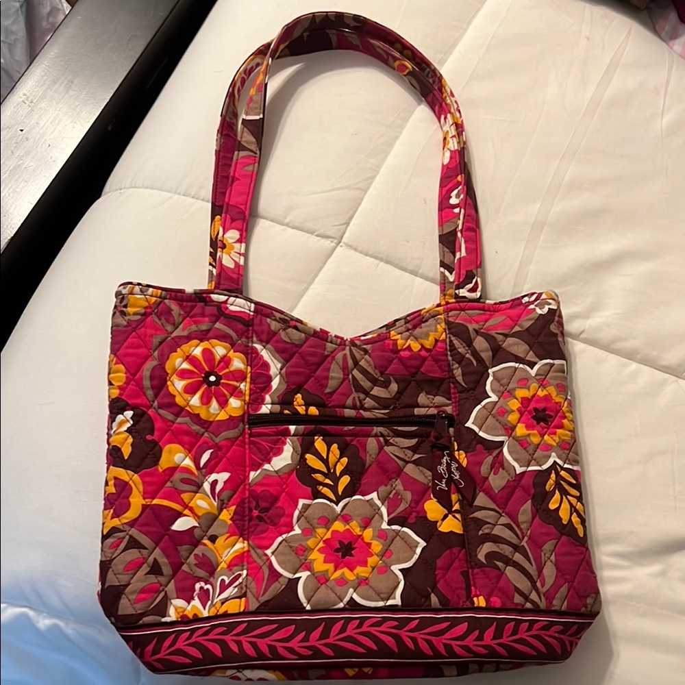 Vera Bradley Pink and Brown Bohemian Tote
